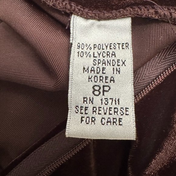 Vintage 90s Amanda Smith Long Brown Velour Turtleneck Dress – NWT 8 Petite - Picture 7 of 14